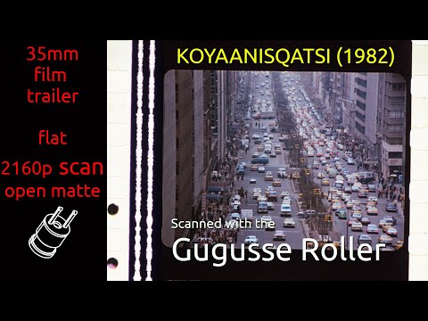 Koyaanisqatsi (1982) 35mm film trailer, flat open matte, 2160p