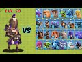 Lvl 50  Archer QUEEN vs Every Single TROOP in COC || Clash of Clans