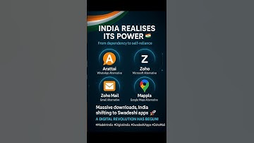 India Realises Its Power 🇮🇳 | Zoho, Arattai, Zoho  Mail,Swadeshi Digital Revolution#MadeInIndia”
