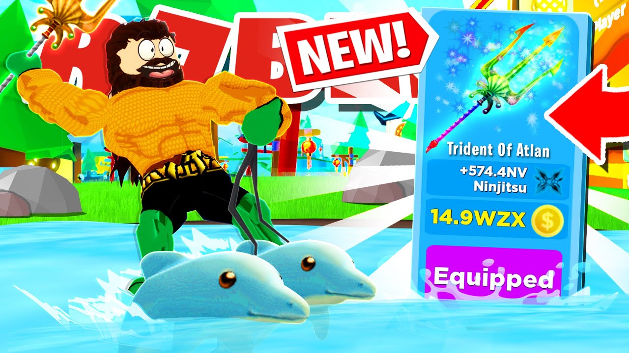 Noob Aquaman With Full Team Of Chaos Titan Pets Gets New Trident Of Atlan In Roblox Ninja Legends Youtube - noob chaos roblox