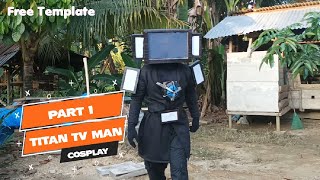 How To Make Titan Tv Man Upgrade Skibidi Toilet cosplay From Cardboard