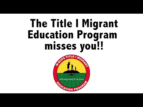 The Title I Migrant Education Program staff sends well wishes to our students and families!