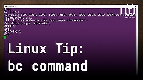 How to use the bc command: 2-Minute Linux Tip