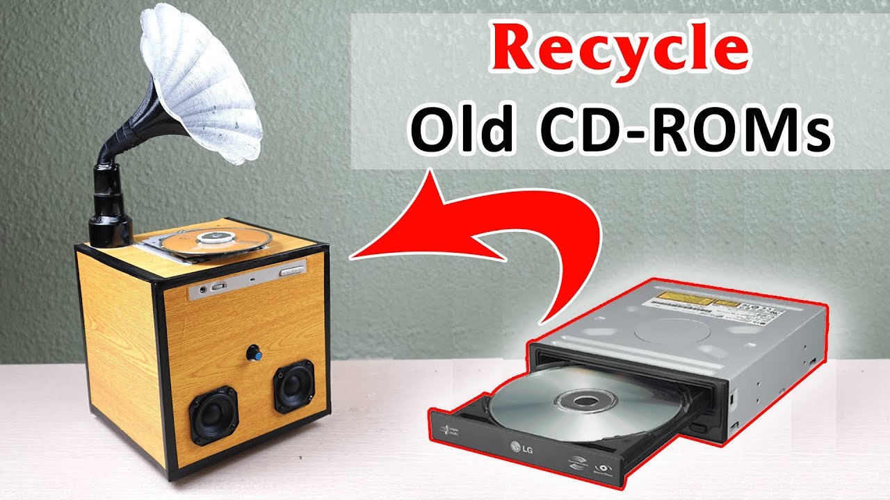 Update Recycle old CD-ROMs into Vintage Speaker Player