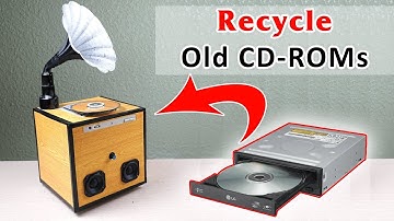 Recycle old CD-ROMs into Vintage Speaker Player