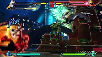 Marvel vs. Capcom 3: Fate of Two Worlds - Wolverine and Amaterasu Double-Team Spencer Gameplay Movie