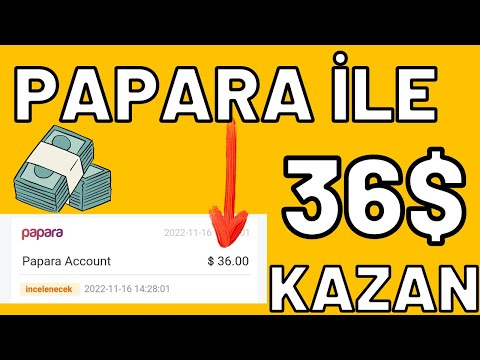 Papara İle Yatırımsız 36$ Kazan 🤑 Ödeme Kanıtlı 💰 İnternetten Para Kazanma 2022