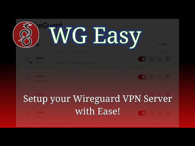 WG Easy - open source, self hosted Wireguard server setup tool with a simple, intuitive web UI! class=