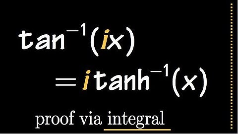 the COMPLEX relationship between tan^-1(x) and tanh^-1(x)