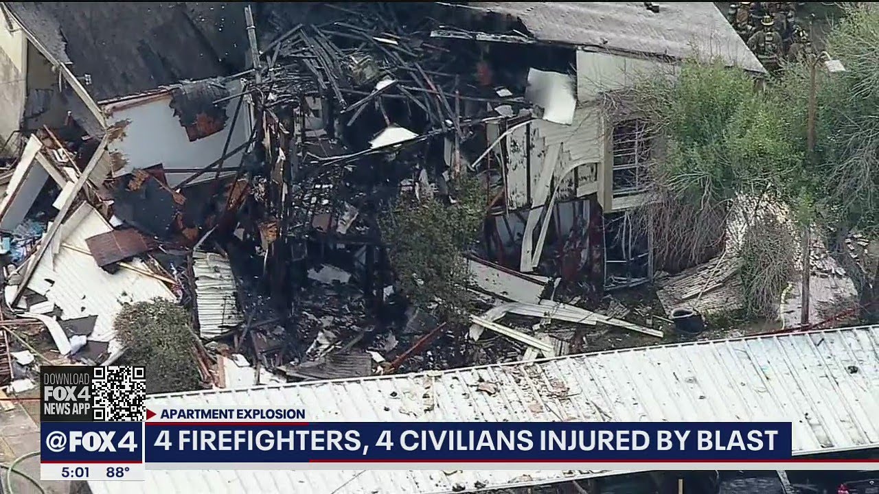4 firefighters, 4 civilians hurt in Dallas apartment explosion YouTube