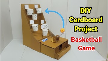 How to make NBA Basketball Board Game using Cardboard | easy cardboard project