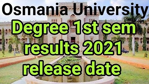 Osmania University degree 1st sem results 2021 || ou degree 1st sem results date 2021 || #osmania