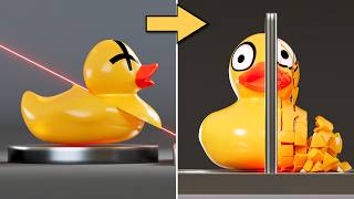 Most Satisfying Blender 3D Physics Showcase 🔥 Magnetic Force, Glass Pressure & Laser Cuts