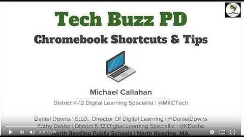 North Reading Tech Buzz Professional Development: Chromebook Shortcuts & Basics