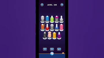 Lv 248 Nut Sort Puzzle - Color Sort (Guru Game) #nutssort #nutsort #boltnutcolor