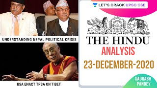 23-December-2020 | The Hindu Newspaper Analysis | Current Affairs for UPSC CSE 2021 | Saurabh Pandey
