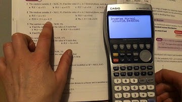 Statistics year 2: 3C Inverse Normal Distribution Function