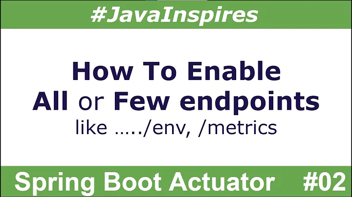 How To Enable All/Few Endpoints In Spring Boot Actuator | Java Inspires | Spring Boot Examples