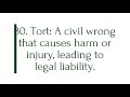 Law Terms and their Definitions