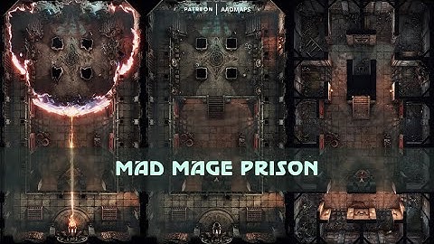 Fantasy Battlemaps - Mad Mage Dungeon: PRISON Animated Battle Maps Preview