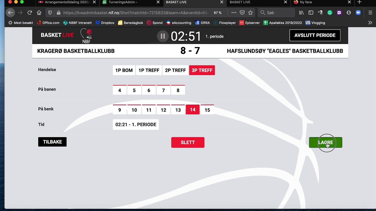 NBBF Livekampskjema Enkel