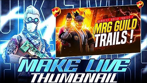 Make This Live Thumbnail #freefire #live #livethumbnail #makelivethumbnail #vijaygfx #viral #gfx