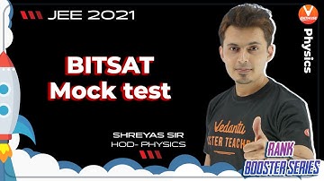 BITSAT Mock Test (Physics) | BITSAT 2021 | Rank Booster🚀 | Vedantu JEE Enthuse English | Shreyas Sir