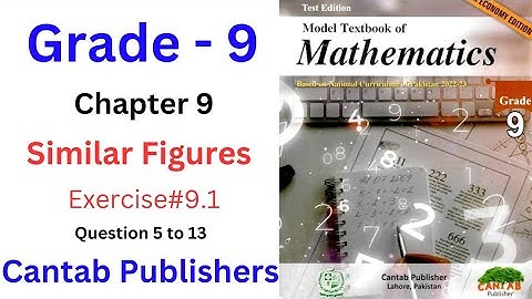cantab Publishers |class 9 maths | geometry | similar figures |ex  9.1|Q 5 to 13@mathsolver1117