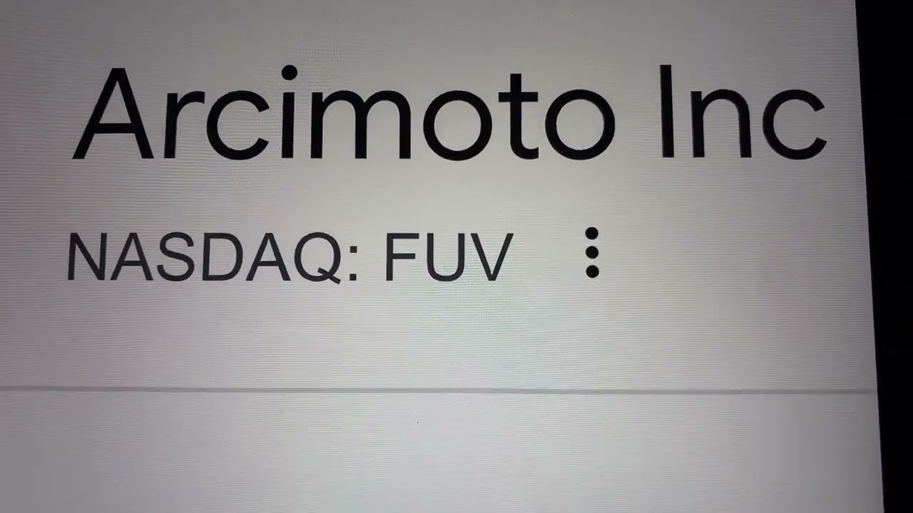 🔴 Arcimoto Inc. FUV Stock Trading Facts 🔴