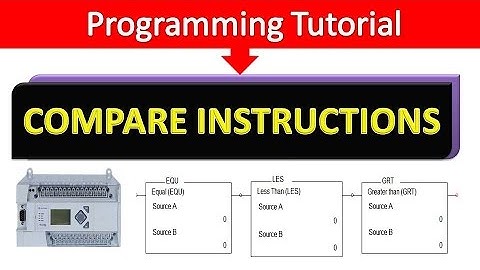 PLC Programming: Compare Instructions:  Equal, Less Than, Greater than  {hindi-हिंदी}