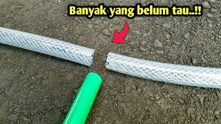 Cukup 10 menit..!!Trik menyambung selang ke selang dengan 3 cabang/bentuk T hasil kuat dan rapi