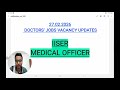 DOCTORS JOBS | MEDICAL OFFICER | PERMANENT | IISER | BPR