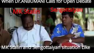 Anbumani Calls For Open Debate Mk Stalin And Sengottiyan