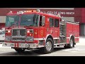 Long Beach Fire Dept. Engine 1 &amp; Rescue 1 (Reserve) Responding