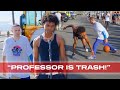 Professor Surprises Trash Talkers During Interview with 1v1 CHALLENGE