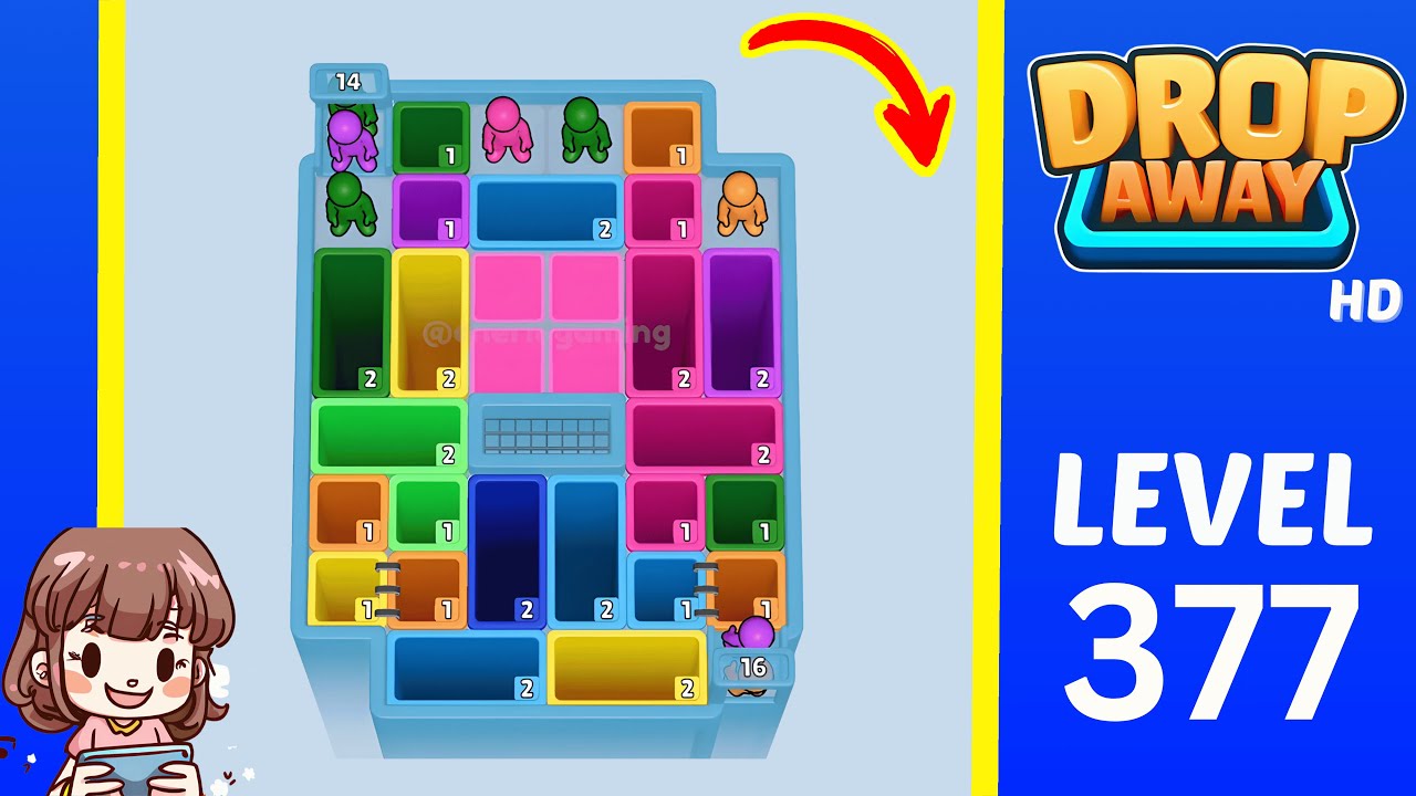 Drop Away Level 377 Solution Walkthrough