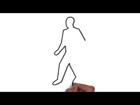 How To Draw Silhouette Of Man Walking Youtube