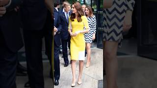 Kate Dazzling in a Ryedale yellow dress is a fitted knee length frock with three quarter length