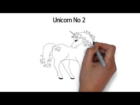 How to draw a unicorn for Kids Step by Step - YouTube