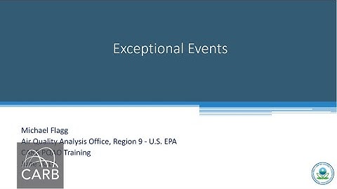 2019 PQAO Training | Day One -  Exceptional Events Process