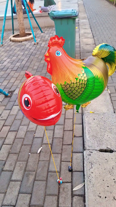 Balon ayam dan ikan bahagia