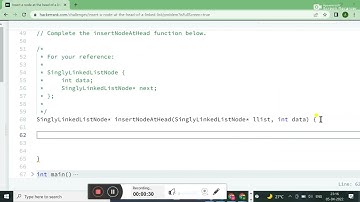 Insert a node at the head of a linked list || HACKERRANK SOLUTION || IN C++ || DSA