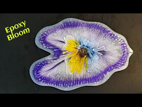 DIY Resin Bloom Idea/ Beautiful 3D Flower Resin tray/Epoxy