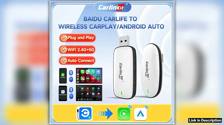 CarlinKit X1CA Baidu Carlife Wired to Wireless CarPlay Android Auto Adapter 2in1 Streaming Box Plug