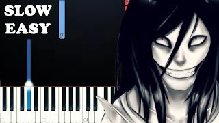 Jeff The Killer Theme (SLOW EASY PIANO TUTORIAL) Resimi
