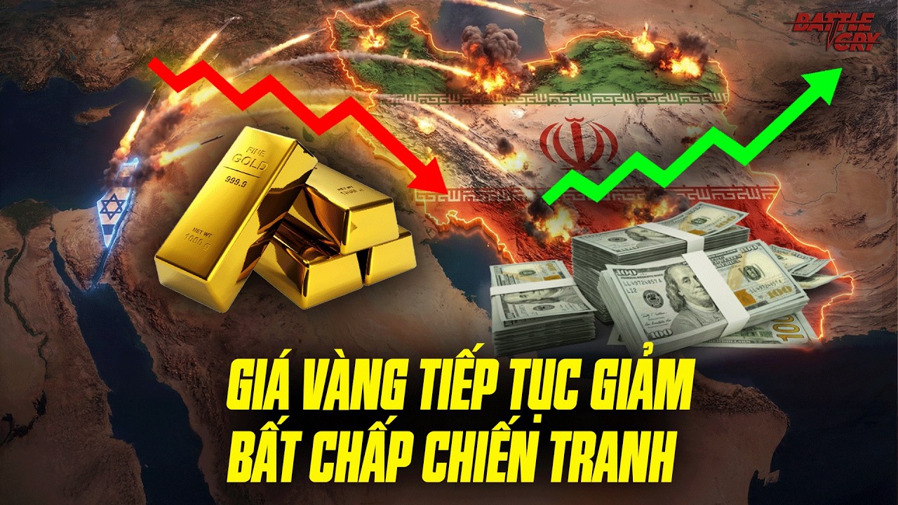 GIÁ VÀNG TIẾP TỤC GIẢM SÂU BẤT CHẤP CHIẾN TRANH IRAN CĂNG THẲNG - HÀNG NGÀN NHÀ ĐẦU TƯ HOANG MANG