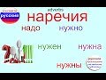 № 317 НАДО, НУЖНО, НУЖНА, НУЖЕН, НУЖНЫ