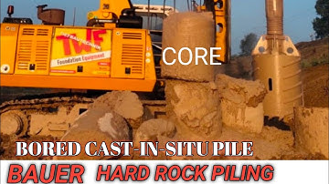 Bored Cast-in-situ pile drilling | Piling by Hydraulic Rotary Drilling | BAUER  | Pile foundation