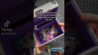 whichever badge lands on your feed is for you! 👾🩵 #badgemaking #doodleart #smallbusiness