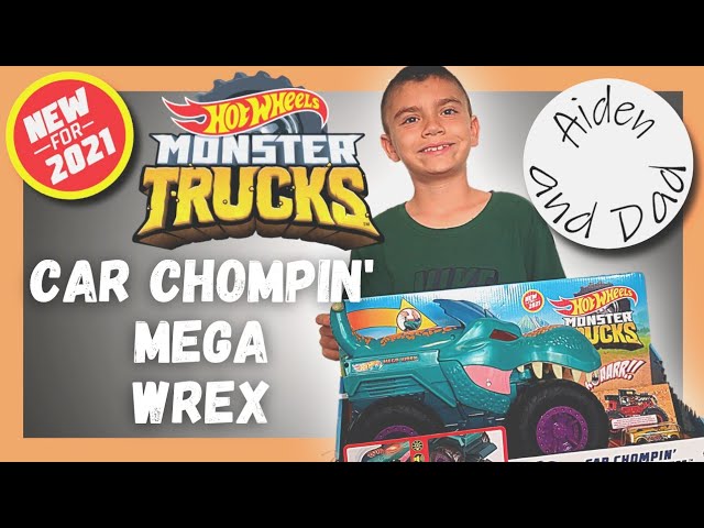 Hot Wheels Monster Trucks Car Chompin' Mega Wrex Vehicle, for Ages